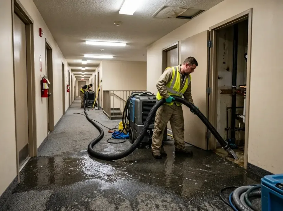 multi-unit-apartment-hallway-f-005 — frequently asked questions, Emergency Burst Pipe Water Extraction & Removal in Portervi…